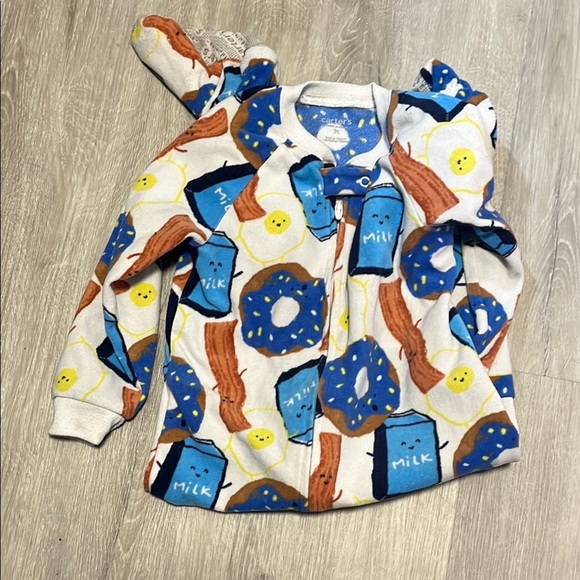 4/$20 Donut and Milk Print Pajama Set - Picture 1 of 1